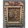 Image 1 : VINTAGE CAST IRON SAFE COIN BANK - CHROME PLATED