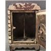 Image 2 : VINTAGE CAST IRON SAFE COIN BANK - CHROME PLATED