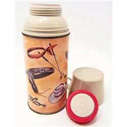 VINTAGE 1961 COWBOY LUNCHBOX THERMOS