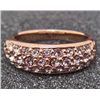 Image 1 : 18K ROSE GOLD FILLED AUSTRIAN CRYSTAL RING - SZ. 7