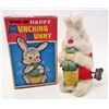 Image 1 : C. 1950S HAPPY MUNCHING BUNNY WIND UP TOY IN BOX