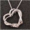 Image 1 : PLATINUM PLATED AUSTRIAN CRYSTAL HEART PENDANT & CHAIN