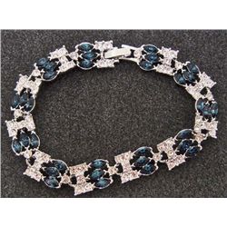 14K WHITE GOLD FILLED AUSTRIAN CRYSTAL BRACELET