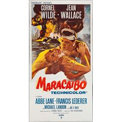 VINTAGE 1958 "MARACAIBO" 3 SHEET MOVIE POSTER