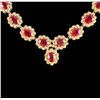 Image 2 : 14K GOLD RUBY & DIAMOND LADIES NECKLACE
