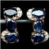 Image 1 : STERLING SILVER BLUE SAPPHIRE EARRINGS