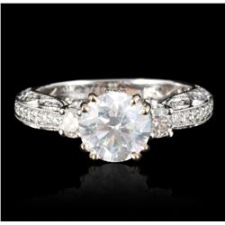 18K WHITE GOLD DIAMOND LADIES RING