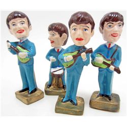 SET OF 4 THE BEATLES FAB FOUR NODDER SET