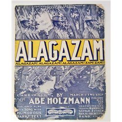1902 BLACK AMERICANA "ALAGAZAM" SHEET MUSIC