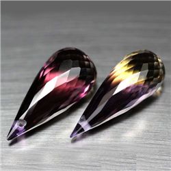LOT OF 34.73 CTS. OF BOLIVIAN AMETRINE - 2 PCS