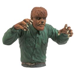 Universal Monsters Wolfman Sculpted Bust Bank Werewolf