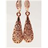 Image 2 : PAIR OF 18K ROSE GOLD FILLED EARRINGS