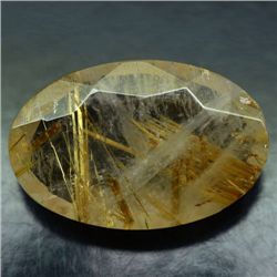 19.87 CT. GOLDEN RUTILE AFRICAN QUARTZ