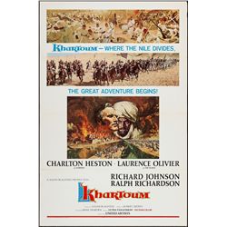 1966 "KHARTOUM" ONE SHEET MOVIE POSTER