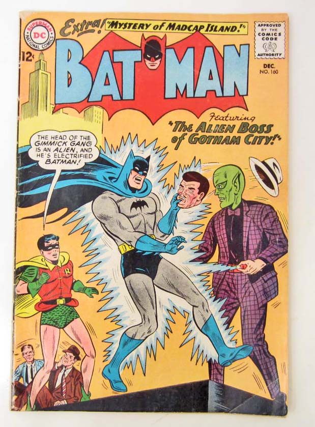 1963 BATMAN NO 160 COMIC BOOK - 12 CENT COVER