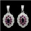 Image 1 : STERLING SILVER IOLITE RHODOLITE & GARNET EARRINGS