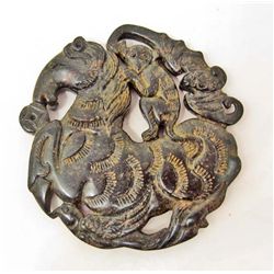 CARVED ARCHAIC JADE STYLE AMULET