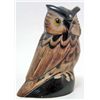 Image 1 : HAND CARVED BUFFALO HORN OWL FIGURINE