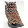 Image 2 : HAND CARVED BUFFALO HORN OWL FIGURINE