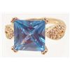 Image 1 : 18K GOLD FILLED BLUE TOPAZ RING SZ. 7