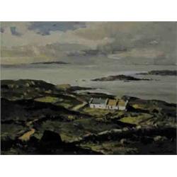 Maurice Canning Wilks RUA ARHA (1910-1984) ON THE ATLANTIC DRIVE, COUNTY DONEGAL signed lower rig...
