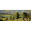 Norman J. McCaig (1929-2001) PATH TO THE LAKE signed lower left oil on board 36 by 91cm., 14 by 3...
