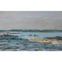 Maurice MacGonigal PRHA (1900-1979) EARLY MORNING, MANNIN BAY signed lower left oil on board 51 b...