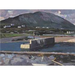 Maurice MacGonigal PRHA (1900-1979) GORTEEN signed lower right oil on panel 30 by 39cm., 12 by 15...