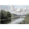 Rowland Hill ARUA (1915-1979) LANDSCAPE WITH FISHERMEN signed lower right oil on canvas 61 by 91c...