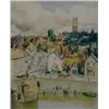 Norman Garstin (1847-1926) FRENCH TOWNSCAPE VIEWED FROM ACROSS RIVER signed lower right watercolo...
