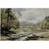 Image 1 : Frank Egginton RCA (1908-1990) A RIVER LANDSCAPE signed lower right watercolour 37 by 53cm., 14.5...