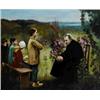 Image 1 : Joseph Malachy Kavanagh RHA (1836-1918) THE LESSON signed lower right oil on canvas 51 by 61cm., ...