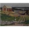 Image 1 : Patrick Leonard HRHA (b.1918) THE WATCHMAN’S HUT signed lower right; inscribed on reverse oil on ...