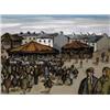 Gladys Maccabe HRUA FRSA (b.1918) CAROUSEL AT THE VILLAGE FAIR signed lower right oil on board 41...