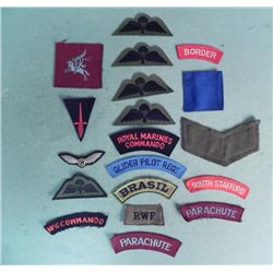 19 BRITISH UNIFORM PATCHES & INSIGNIA INCL, PILOT WINGS