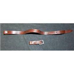 NAZI LEATHER HELMET CHINSTRAP-2 PC-MAKER MARKED