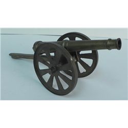 VINTAGE CIVIL WAR BRASS CANNON-1 FOOT LONG-MOVING PARTS