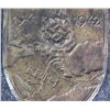 Image 2 : WWII NAZI KRIM SHIELD -ON BLUE GRAY W/BACKING SWASTIKA