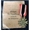 Image 2 : WWII Nazi 1939 Merit Cross Medal Swords w/ Org Envelope