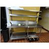 Image 1 : S/S 6' Table w/Double Overshelf & Undershelf