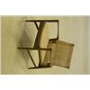Image 1 : Karmstol teak med rottingklädd ryggstöd och galonplymå, design Ib Kofod-Larsen, H 73. SEK 2.000-2...