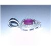 Image 2 : 2.310g Pendant of Ruby and CZ Sterling 925 Silver