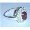 Image 2 : 3.740g Ring of Ruby and CZ Sterling 925 Silver