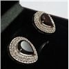 Image 2 : 7.730g Earring of Garnet and CZ Sterling 925 Silver