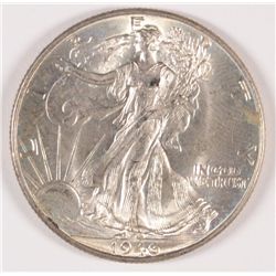 1946 WALKING LIBERTY HALF DOLLAR, MS-64 WHITE!