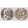 Image 1 : LOT OF ( 2 ) MS-64 FRANKLIN HALF DOLLARS, 1951-D AND 1953-D