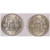 Image 2 : LOT OF ( 2 ) MS-64 FRANKLIN HALF DOLLARS, 1951-D AND 1953-D
