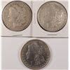 Image 1 : LOT OF 3 CIRCULATED MORGAN DOLLARS 1886, 1892, 1897-S