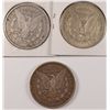 Image 2 : LOT OF 3 CIRCULATED MORGAN DOLLARS 1890, 1890-O, 1921