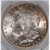 Image 2 : 1887 MORGAN DOLLAR MINT ERROR PCGS MS-64 MINOR STRUCK-THRU OBVERSE. VERY SCARCE!